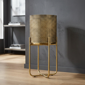 Jardinières en métal fabriquées à la main Design suspendu à la mode exclusif pour la maison et le jardin Élevez votre balcon et votre décor de salon - Product Image 5