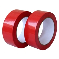 Pita Plester Akrilik Premium Satu Sisi PE Merah Bebas Residu untuk Luar Ruangan, Pita Masking Plester, Harga Grosir Pabrik OEM