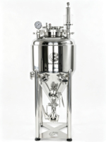 Fermenteur conique en acier inoxydable 304 de 50 L, cuve sous pression avec refroidisseur pour la fermentation de l'alcool, de la bière et du vin