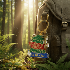 Fashion Metal Keychains Book Bag Charm Accessories <strong>Teacher</strong> <strong>Gifts</strong> Car Keyrings Custom Cartoon Hard Enamel Keychain Bookish - Product Image 1