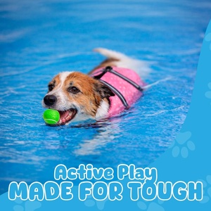 Balles de tennis colorées et résistantes pour animaux de compagnie, en caoutchouc durable, interactives et couineuses, pour l'entraînement et le jeu de rapport du chien, faciles à attraper - Product Image 6