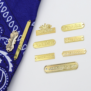 Sew On Metal Label Zinc Alloy Metal Nameplate Embossed Logo Metal <b>Tag</b> for Garment & Denim Accessories - Product Image 1