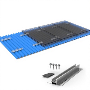 Sistema de montaje Solar para techo, solución de carriles cortos, instalación de estaño/azulejo, nuevo diseño - Product Image 1