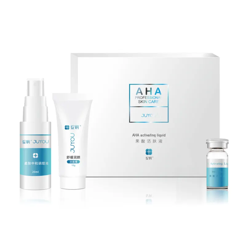 Juyou gmp feito forte permeabilidade tratar chloasma ahas 50% ácido glicólico peel ácido químico fruta solução anti-acne