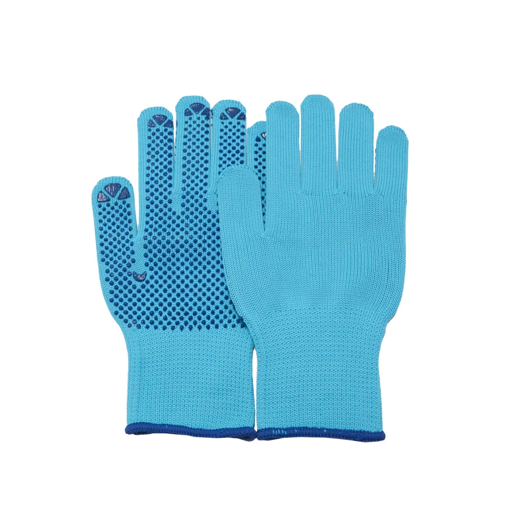 GLOVEMAN, luz personalizada, trabajo de seguridad, construcción industrial, jardinería doméstica, guantes tejidos de jardín de algodón punteado de PVC