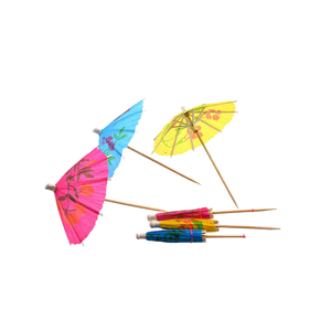 Ombrellini di carta decorativi in legno all'ingrosso <span class=keywords><strong>per</strong></span> feste, mini ombrellini da denti <span class=keywords><strong>per</strong></span> eventi brevi - Product Image 1