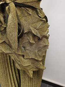 Ultima moda donna taglie forti abito stile abbronzante Boutique senza maniche <span class=keywords><strong>top</strong></span> irregolari e pantaloni a pieghe a gamba larga Set 2 pezzi - Product Image 5