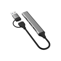 Hub USB 3.0 4 ports, hub USB haute vitesse, séparateur de type C, 4 ports USB 3.0 2.0, adaptateurs pour PC, accessoires informatiques, hub multiport