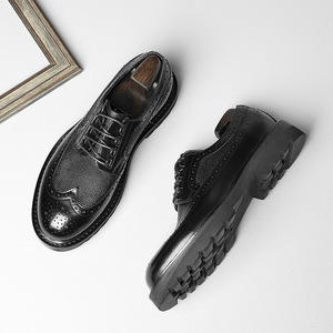 573-34 2025 Newest Men's Formal Genuine Leather Fancy <strong>Platform</strong> Shoes Dress Shoes <strong>Oxfords</strong> - Product Image 3