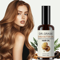 Huile capillaire au beurre de karité pur biologique, marque privée, hydratante, nourrissante, réparatrice du cuir chevelu, anti-casse, pour les racines des cheveux