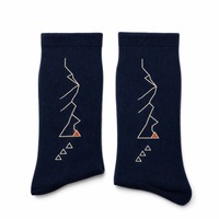 Chaussettes mi-mollet en coton à motif sérigraphié personnalisé, côtelées, pour le sport, le quotidien et l'entraînement