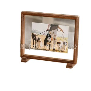 Wooden Double Sided Transparent Photo <b>Frame</b> Rectangle Handmade For Study Entryway Display - Product Image 4