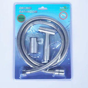 Orchid Bathroom 304 Stainless Steel <b>Toilet</b> <b>Washer</b> Set With Spray Gun Hose And Booster Nozzle - Product Image 1
