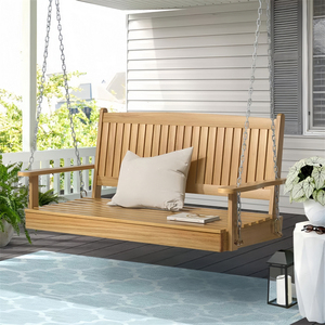 Chaise de jardin en bois d'acacia durable et imperméable, cadre en fer pour jardin, cour, hôtel, parc, entrepôt, ferme et villa - Product Image 5
