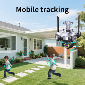 Cámara PTZ con Sensor CMOS de Doble Lente Panorámica de <span class=keywords><strong>360</strong></span>°, Seguimiento Automático, Audio Bidireccional, Micrófono Integrado, WiFi Inalámbrico, Clasificación IP65, 20MP, H.265 - Product Image 4