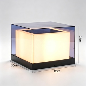 Lampe à pilier LED moderne pour extérieur, étanche, pour cour, villa, jardin, IP65, poteau de portail, électrique/solaire - Product Image 3