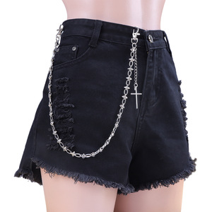 Waist <b>Chain</b> <b>Cross</b> Pendant Zinc Alloy Rivet Decor Daily Wear Fashion Body <b>Chain</b> Accessory - Product Image 1