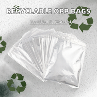 Sac en plastique OPP 0,035*20*27+3cm recyclable avec fermeture autocollante, imprimé en cuivre pour l'emballage de vêtements, un carton