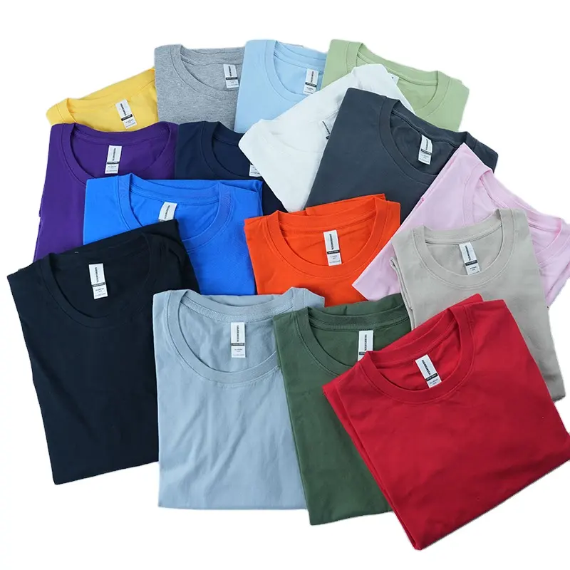 YKH 200GSM 100% coton français manchette t-shirt de haute qualité avec Logo personnalisé hommes chemise enfants garçons surdimensionné chemises unies