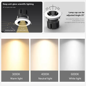 Lámpara de moda de ahorro de energía, foco ajustable empotrado regulable para escenario, hogar, Hotel, 12W - Product Image 2