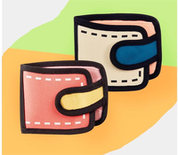 Dompet wanita model 2d logo kustom dompet desain pola kartun dompet wanita perempuan kanvas tahan aus untuk penggunaan sehari-hari