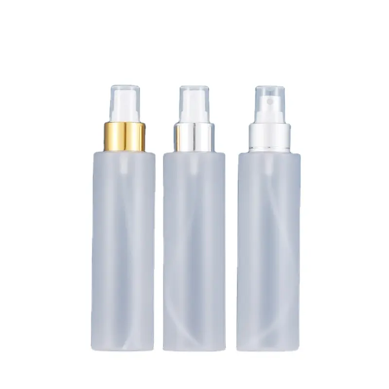 Garrafa de embalagem em forma de cilindro, garrafa tipo spray fosco para cosméticos 150ml