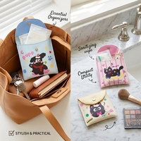 Sac de rangement pour serviettes hygiéniques en PU, mini, mignon, dessin animé, pochette portable