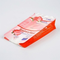 Sachet scellé huit côtés personnalisable en PET/PE, imprimé en héliogravure, emballage carton anti-humidité pour fraises, pain de mie, snacks et aliments.