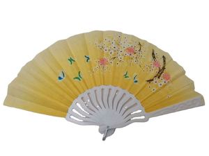 Abanico de Mano Personalizado de Tela Satén de 23 cm con Mango de Plástico Blanco para Actividades Promocionales de Año Nuevo y Pascua - Product Image 2