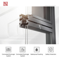 Ventanas de Persiana de Aleación de Aluminio de Doble Modo de Marca Superior para Cocina Moderna, Apertura Interior, Inclinables, con Drenaje Oculto, Abatibles para Dormitorio