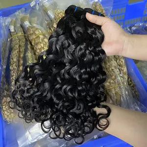 RXHAIR Raw Human Cuticle Aligned Hair Water Wave Brazilian Human Hair Bundles Extensions Original Bundles Human Hair