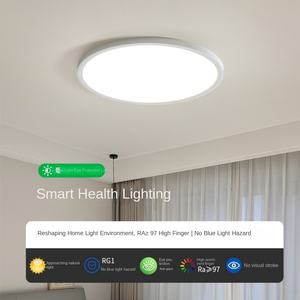 โคมไฟ LED เพดานทำจากพลาสติก ABS แบบนอร์ดิกที่ทันสมัยปรับความสว่างเปลี่ยนสีได้สำหรับการติดตั้งพื้นผิวห้องนั่งเล่น - Product Image 3