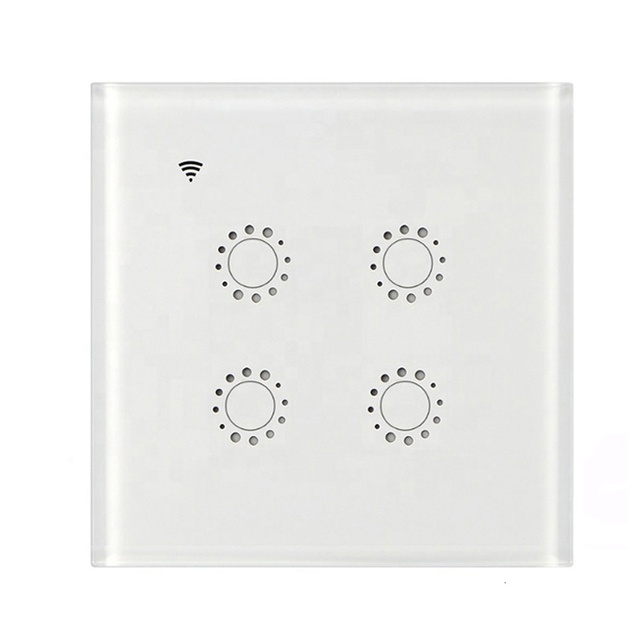 Smart Home Products Smart Life Tuya APP EU UK 4Gang WiFi LED Touch Wall Switches Alexa Apple Siri Google Home Smart Light Switch