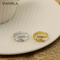 VIANRLA — bague en argent Sterling 925, bijou Vintage, plaqué or, bague Simple pour femmes