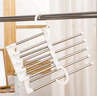 Cintres magiques à double niveau de l'usine, cintres en métal pliables et peu encombrants, cintres pour jupes, pantalons, jeans, sous-vêtements, culottes