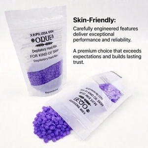 Perles de cire chaude 100g personnalisées sous marque privée, à base de colophane, pour épilation du visage, des jambes, des zones intimes et peaux sensibles, au miel - Product Image 3