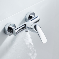 Robinet de douche mural monocommande Momali Brass Factory, corps en laiton H59 chromé, mitigeur de douche pour salle de bain, option ACS