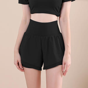 Özel Logolu Nefes Alabilen Sahte 2 Parça Kadın Etekleri Spor Salonu Fitness Yüksek Bel Yoga Kıyafeti Koşu Antrenman Bayan Tenis Etekleri - Product Image 4