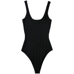 Body a Canotta da Donna Stile Europeo Americano, Estivo, Aderente, Versatile, Tinta Unita, per Ragazze Audaci - Product Image 5