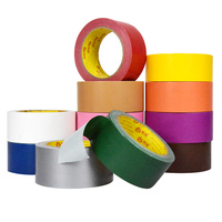 Ruban adhésif en tissu multi-usages 15 couleurs, déchirable à la main, adhésion forte, sans résidu, pour réparation, étanchéité, bordure de tapis, peinture