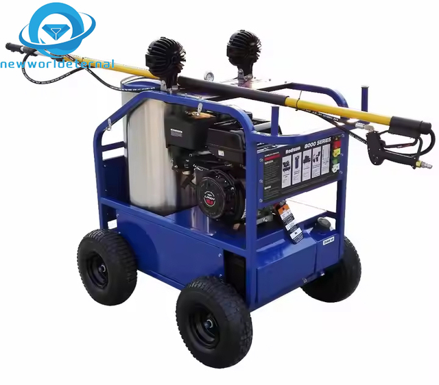 5000psi Gasoline Engine Hot Water High Pressure Washer with Headlight