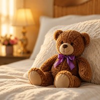 Ours en peluche lesté ultra doux avec billes de verre pour soulager l'anxiété, cadeau de soutien émotionnel