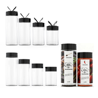 Nouveau design 2025 – Pot à épices en plastique personnalisé de 120 ml, 150 ml, 200 ml, 250 ml avec couvercle à clapet papillon – Impression de logo acceptée