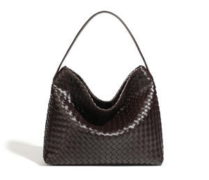 Bolso de Hombro de Cuero PU Tejido con Logotipo Personalizado, Bolso Tote Negro Premium, Bolso Bandolera de Hombro Único Tejido a Mano, Bolso Tote para Mujer - Product Image 3