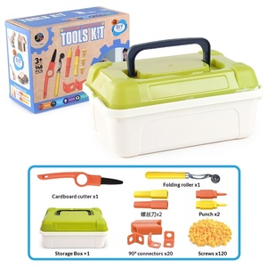 Fournisseur de jouets éducatifs intellectuels pour enfants, jouets en bois, kit de vis DIY, 148 pièces, assemblage de vis, boîte de rangement, unisexe, jeunes - Product Image 1