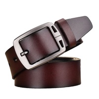 Ceintures de mode pour hommes en cuir synthétique, populaires, avec plusieurs styles de boucles à ardillon, boucle en alliage de zinc, ceintures à ardillon, noires