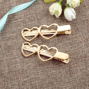 Pinces à cheveux en métal plaqué or, design couronne, cœur, oreilles de lapin, nœud papillon, pour usage quotidien, accessoires de bijouterie - Product Image 2
