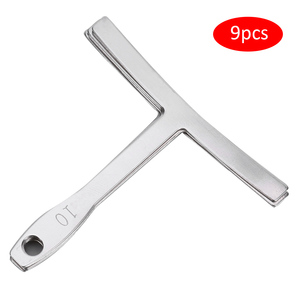 9 Pçs/set Guitarra <span class=keywords><strong>Radius</strong></span> Gauge T-Forma Régua Fingerboard Medição Luthier Ferramenta Pescoço Frets Arc Ajuste Medição Caliper - Product Image 6