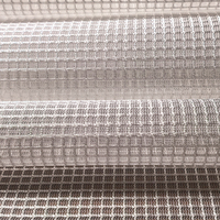 Tissu en maille tricotée chaîne 100 % polyester, respirant, anti-humidité, teint écologiquement en couleur personnalisée, pour empeigne et languette de chaussures