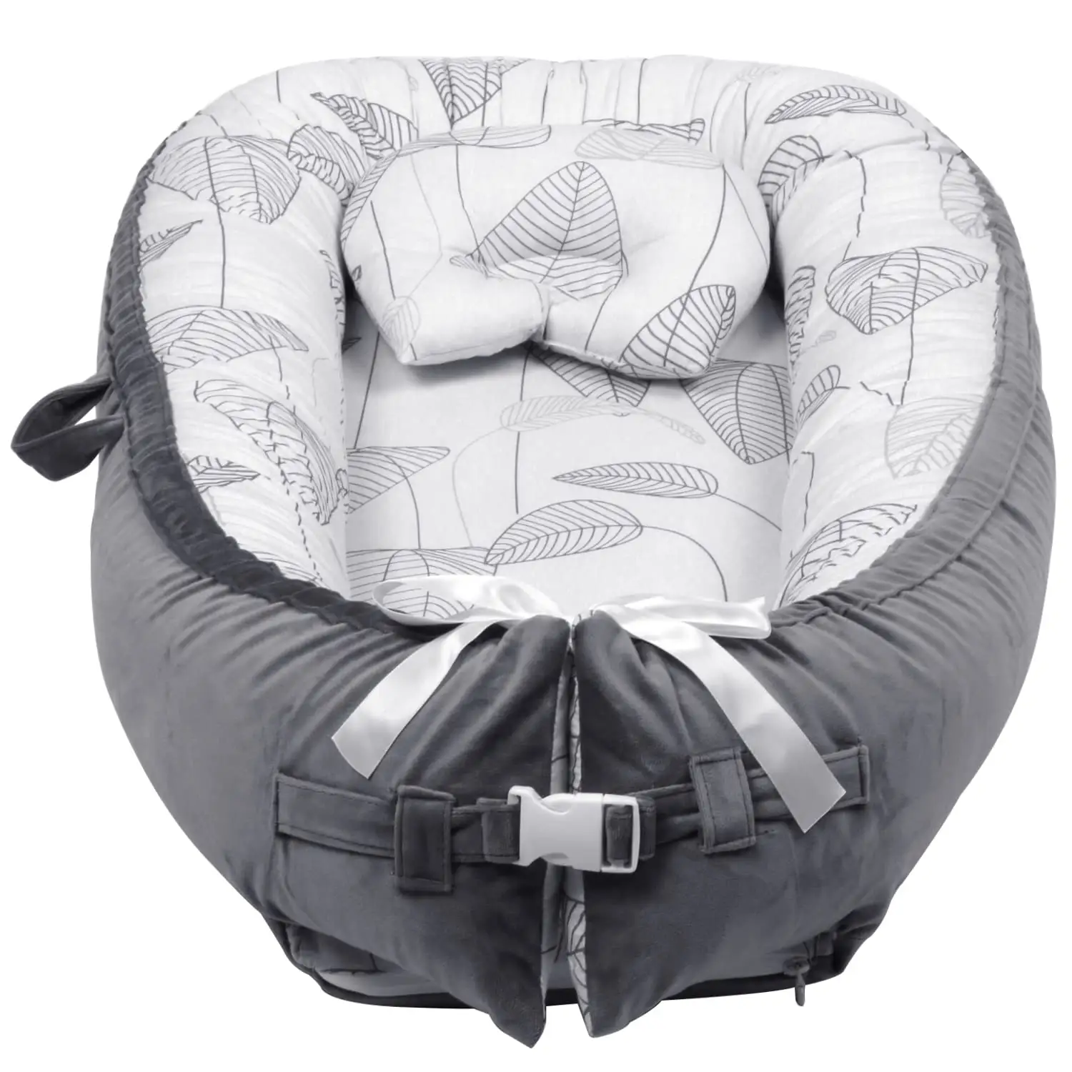 Transat portatif 100% coton pour bébé, nid de bébé, lit pour nouveau-né avec oreiller, lit-balançoire facile à transporter, idéal pour le voyage
